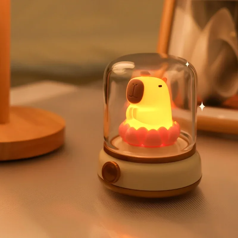 

Soft Light for Dreamy Nights Creative Capibara Dolphin Night Light Retro Lamp