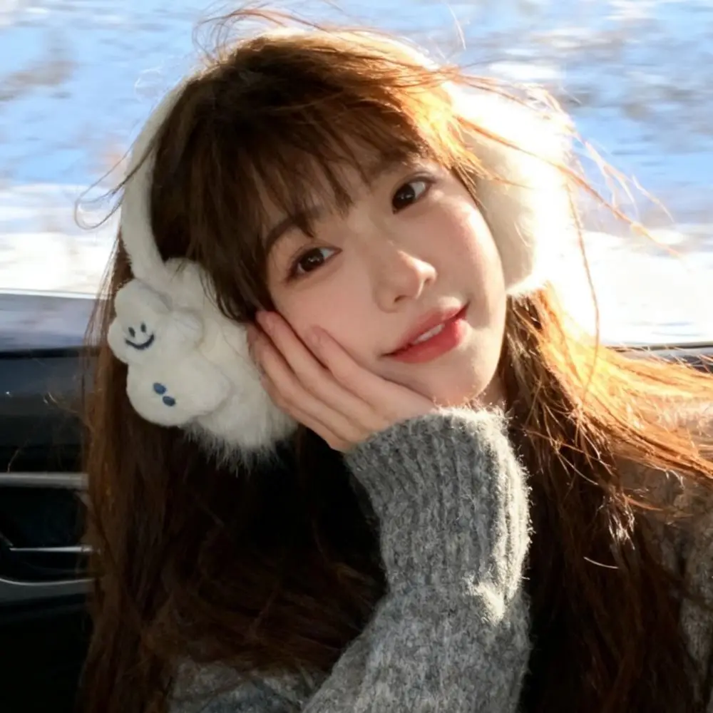 أزياء ليتل ثلج الشتاء غطاء للأذنين الفراء لينة الكشمير غطاء للأذن مريح قابل للتعديل تدفئة الأذن في الهواء الطلق #4