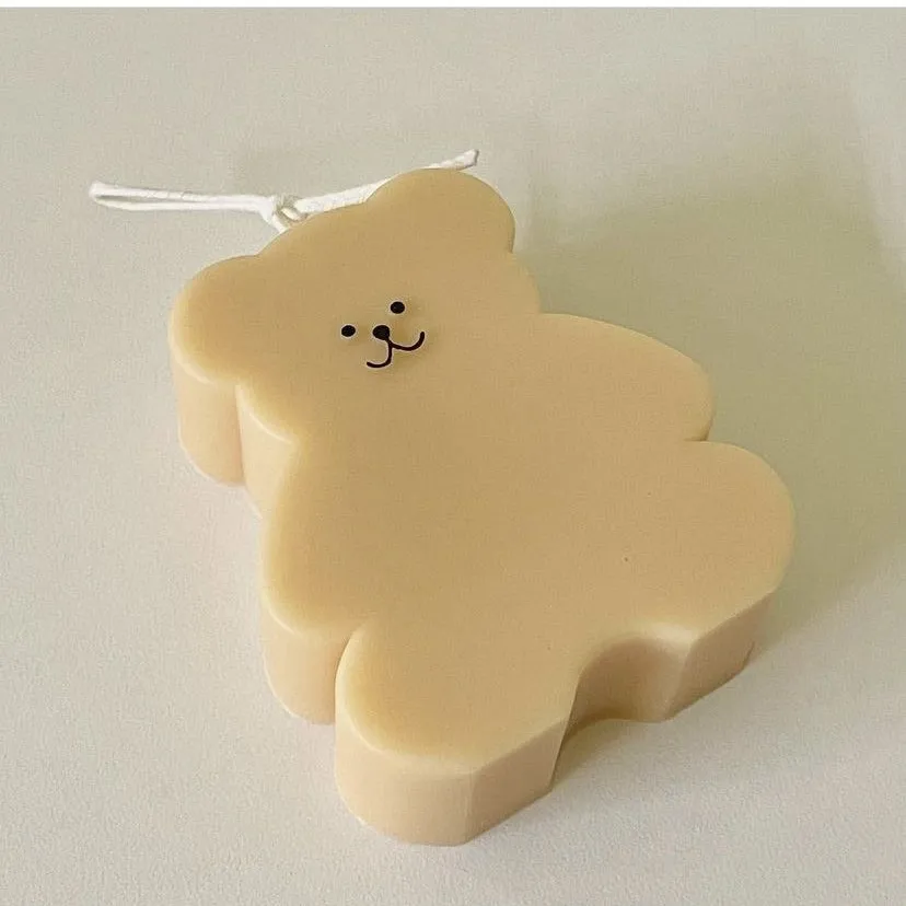 Cute Smiling Bear Canlde Moulds Silicone Candle Making Kit Soap Mold