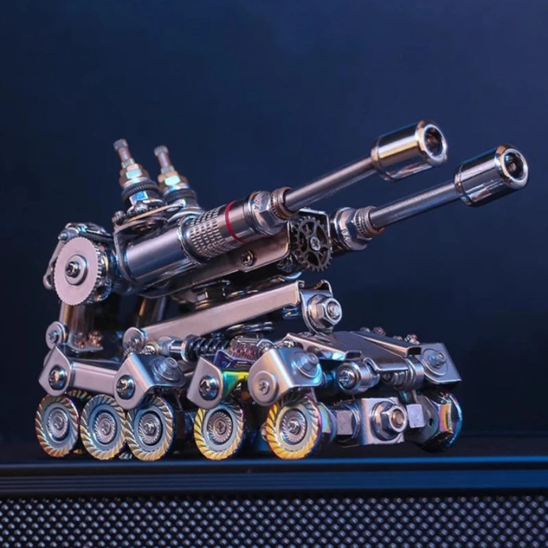 

Metal Tank Assembly Model Kit DIY Mechanical Tank Model 3D Three-dimensional Creative Desktop Ornaments Toys Gift for Adult