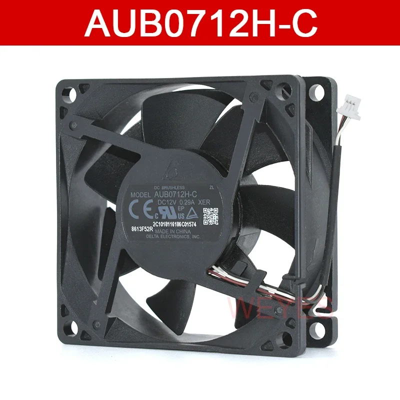 AUB0712H-C Cooler Well Tested For Delta 0.29A DC12V 70x70x25MM 3Pins Projector Cooling Fan