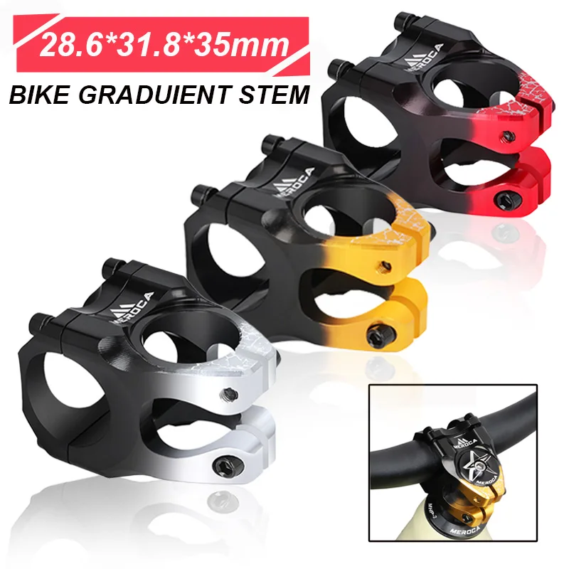 MEROCA Bicycle Handlebar Stem 35mm Road/Mountain Power Short Bike Bridge 28.6*31.8mm Cycling Adjustable Stem Riser Table