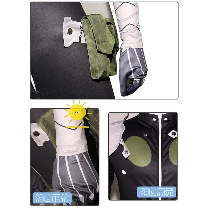 2025 11 애니메이션 카프카 히비노 나루미 겐 괴수 No.8 코스프레 의상 시노미야 키쿠로 아시로 미나 바디수트 가발 파티 코스프레