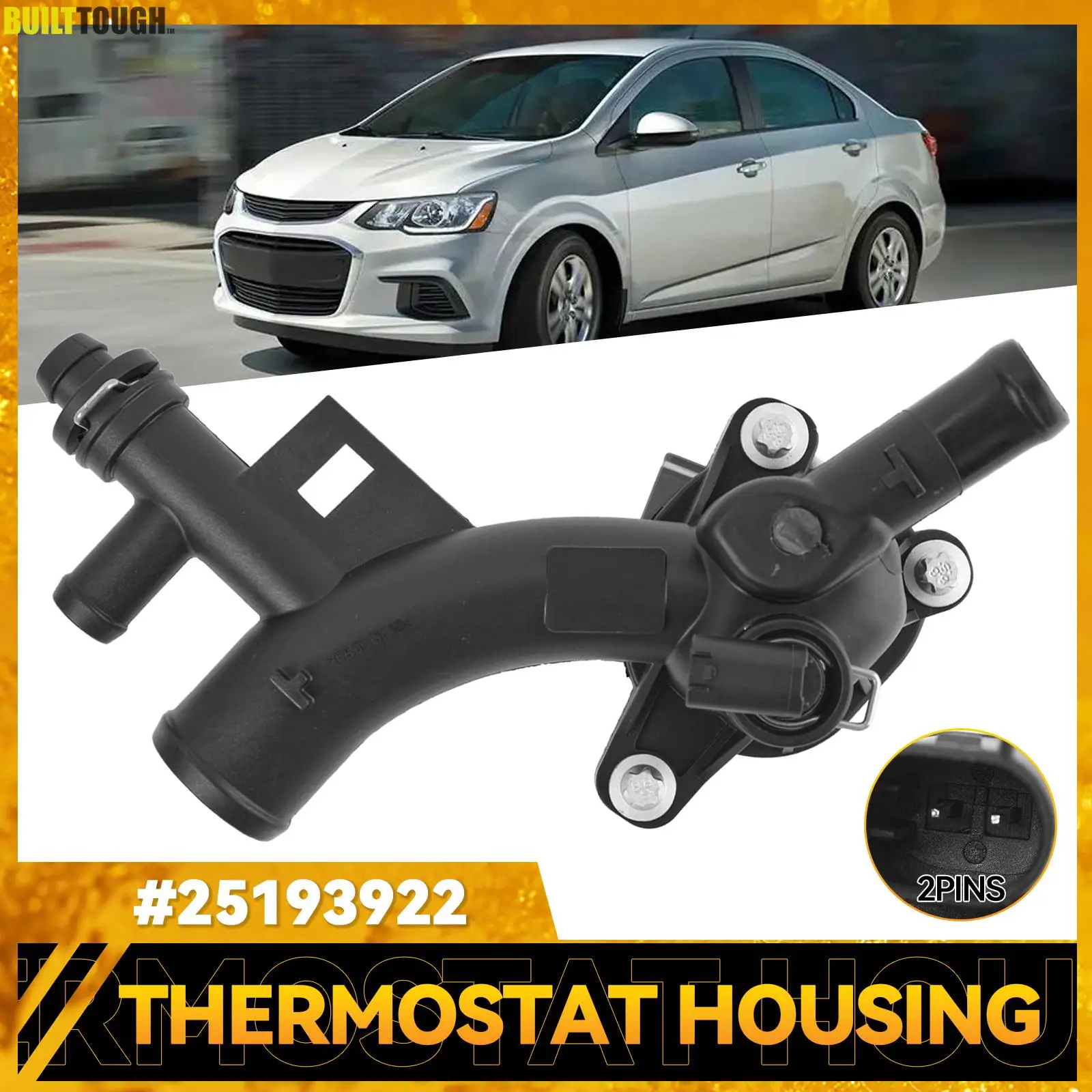 Engine Coolant Thermostat Housing Assembly Radiator Housing Equipment For Chevrolet Cruze Sonic Trax Buick Encore 1.4L 25193922