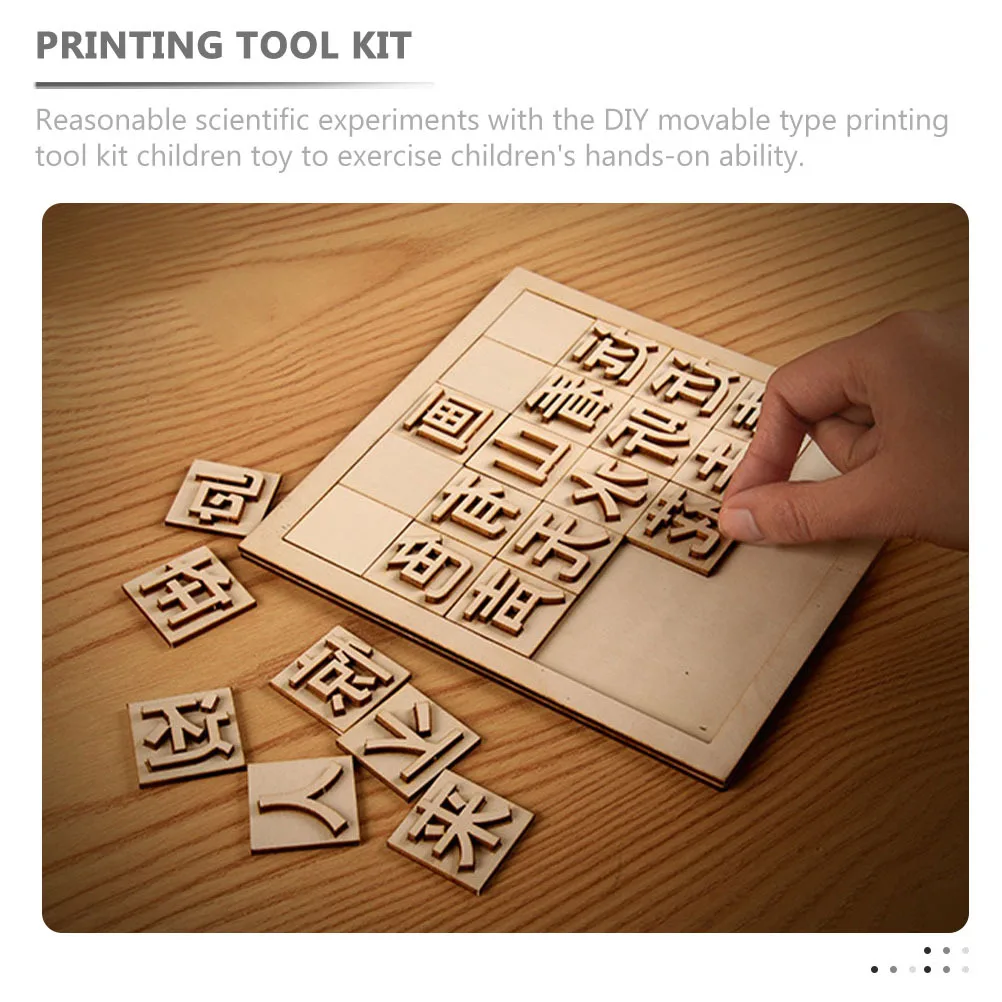 

DIY Printing Tool Kit Science Educational Props for Kids Hands-on Ability Gift Printing Tool Kit