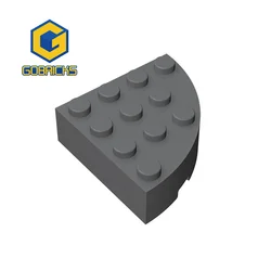 Gobricks 10PCS Brick Round Corner 4 x 4 Full Brick compatible with lego 2577 pieces of children's toys DIY Bricks NEW