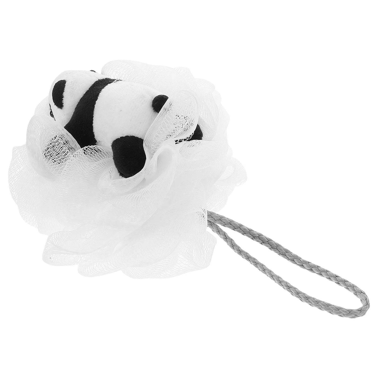 Мультяшная панда, ванна, люфа, мягкая сетчатая губка, нежный отшелушивающий скребок для тела, пуфы для душа для малышей, детские мочалки для ванны, дети