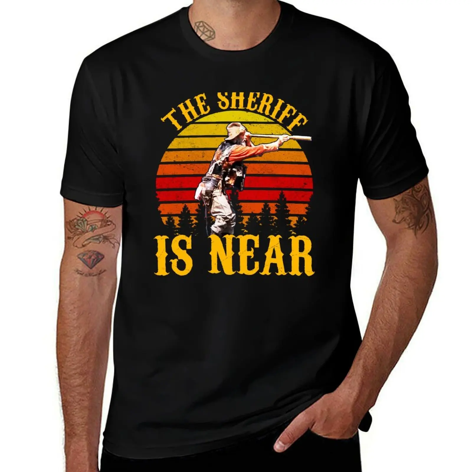 The Sheriff Is Near T-Shirt cotton t shirt pack T-Shirt