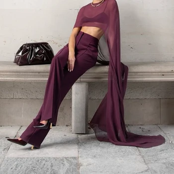 Chiffon Cape for Women Vintage Sheer Mesh Shawl Wraps Asymmetrical Flowy Capelets for Evening Dress Crop Cover Up Poncho Tops 2 Chiffon Cape for Women Vintage Sheer Mesh Shawl Wraps Asymmetrical Flowy Capelets for Evening Dress Crop Cover Up Poncho Tops 2