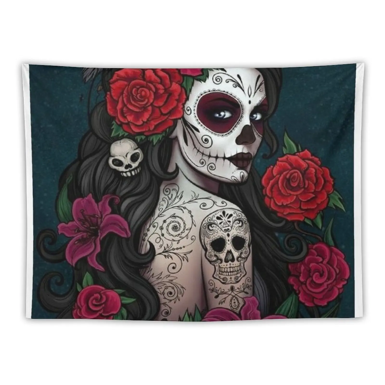 

New Catrina tatto Tapestry Decoration Home Room Decoration Tapestries Wall Hanging