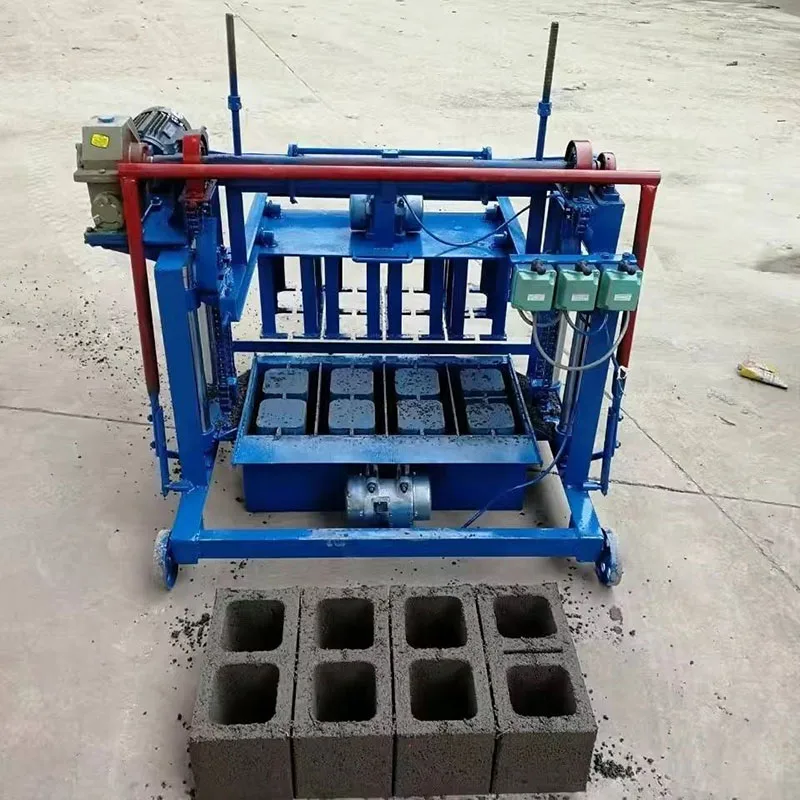 

Powerful 4-45 Mobile Trolley Household Hollow Block Making Machine for Brick Production in Mexico