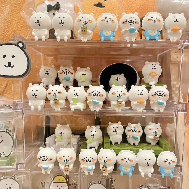 KITAN Club Сидячая фигурка белого медведя-милый мем Emoji Gashapon Коллекционная игрушка для декора стола