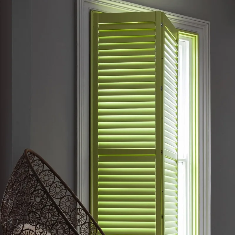 Venetian blinds, solid wood living room office, lifting American roller shutter windows