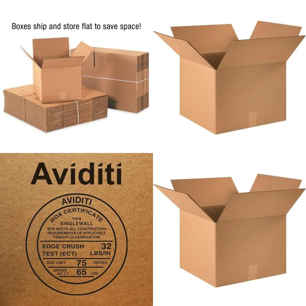 

Картонные коробки среднего размера 16x16x12 дюймов - 25 штук в упаковке для переезда, почтовых отправлений, упаковки и хранения