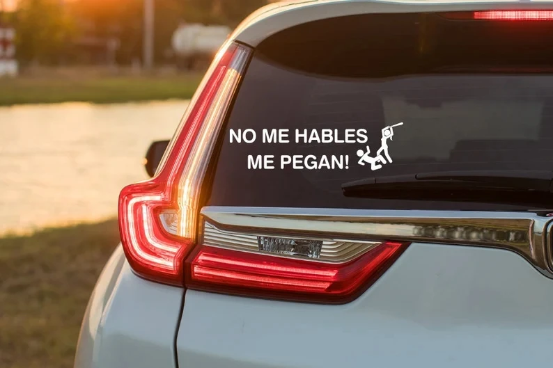 

No me hables me pegan Frase Car Sticker - Novia Toxica Text Decal For Car Body Decor