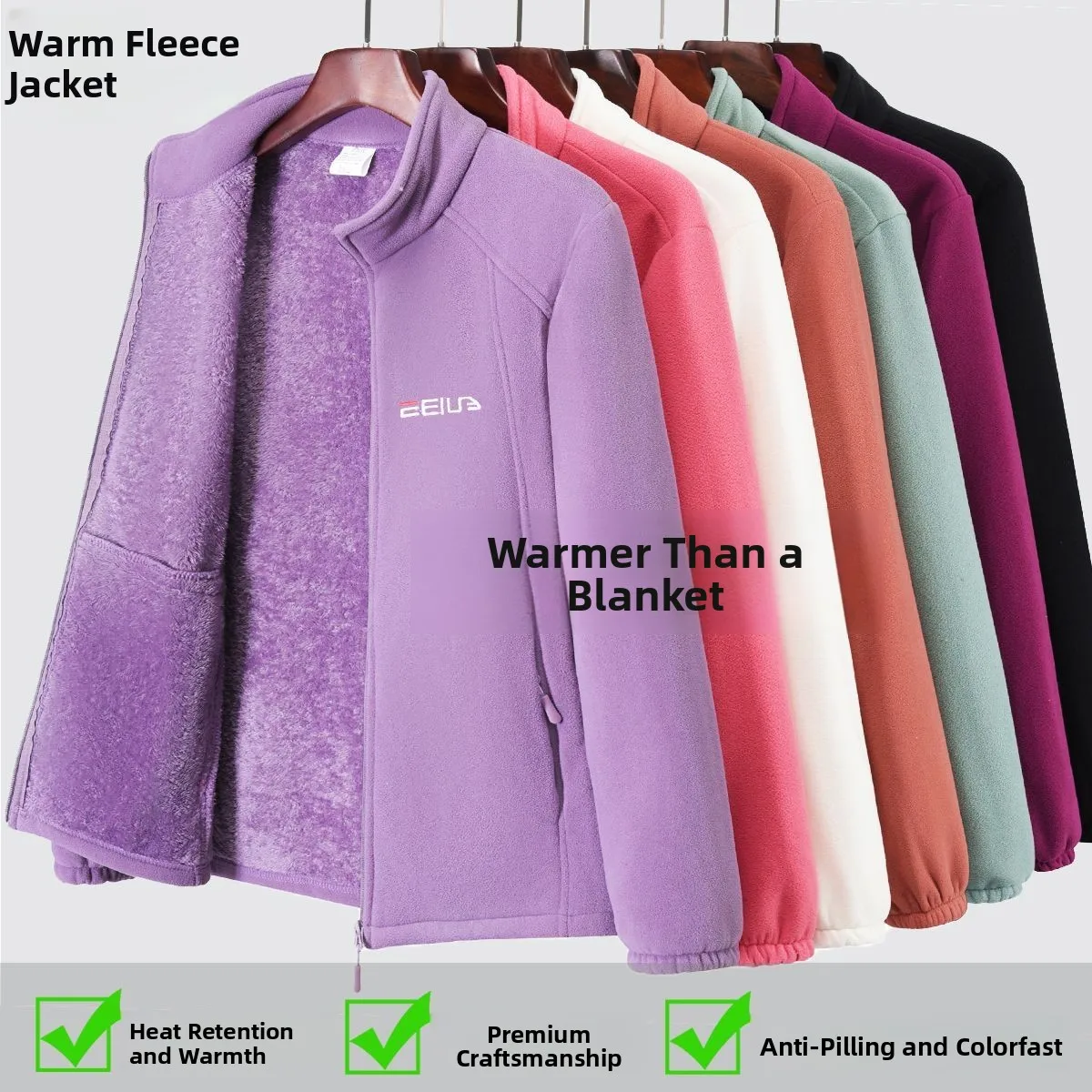 Chaqueta de Invierno para Mujer, Forrada de Felpa, Gruesa, para Primavera, Otoño e Invierno, Cortavientos, Cálida, con Cuello Alto, Sudadera Interior