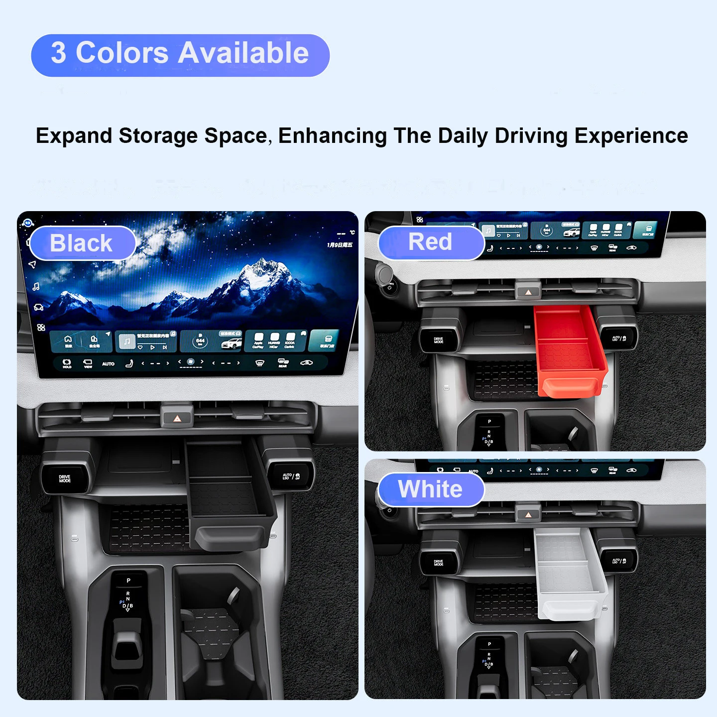 QHCP Car Wireless Charging Storage Box Phone Holder Right Side Silicone Dual Purpose Storage Box Organizer For Toyota RAV4 2026+
