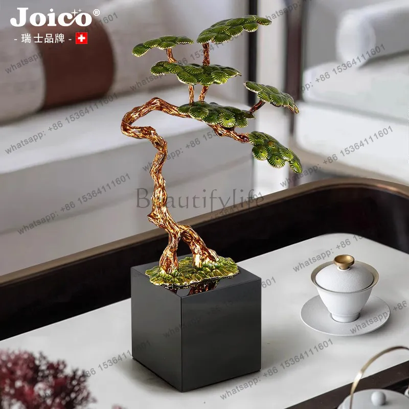 Ornament New Chinese Zen enamel color welcome pine living room office desktop home decoration