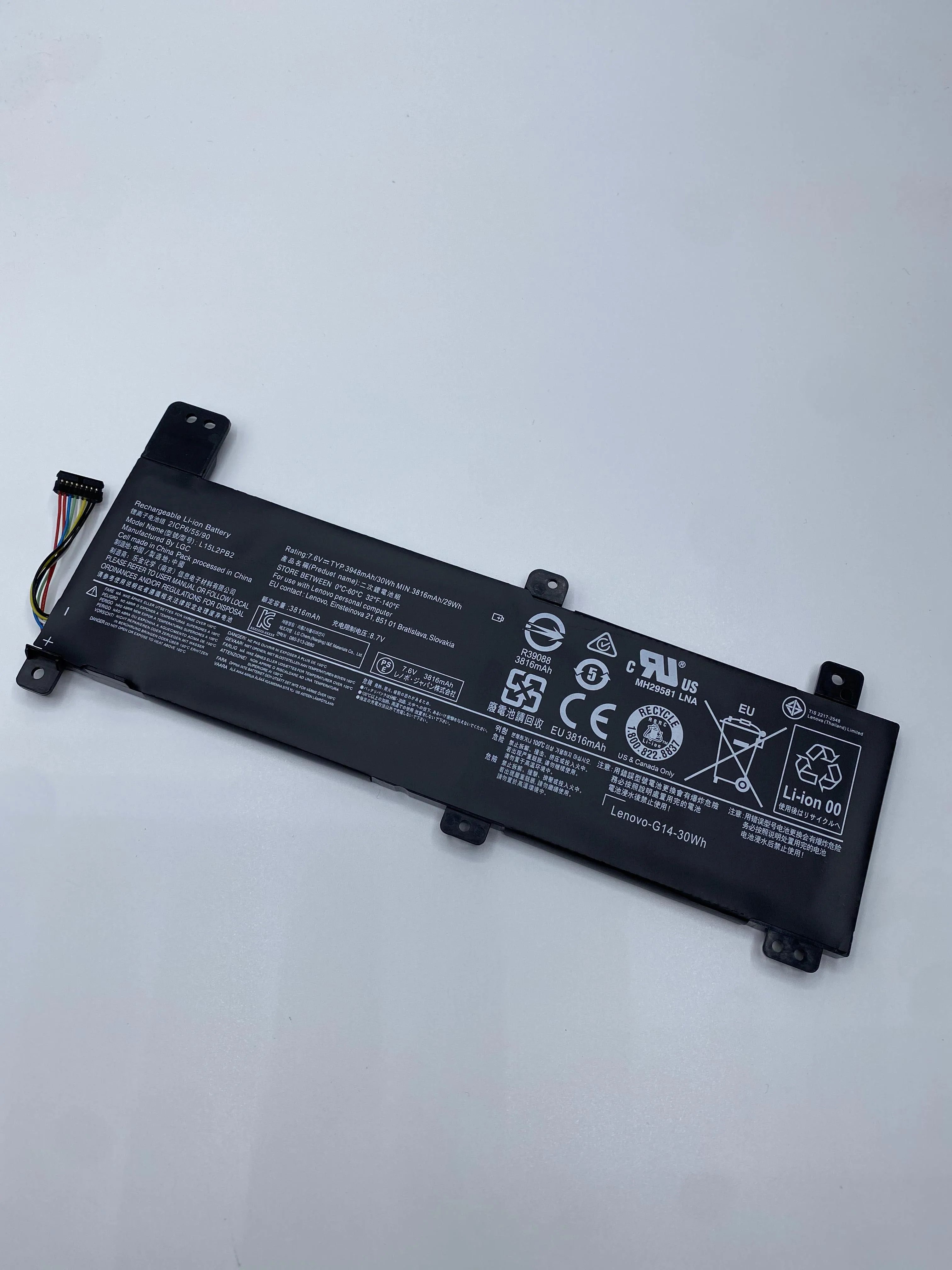 Imagem -03 - Lenovo-bateria Original do Portátil Lenovo Ideapad 31014isk 310-14ikb 310-14iap L15l2pb3 L15c2pb4 5b10k87722 5b10k87714 Novo