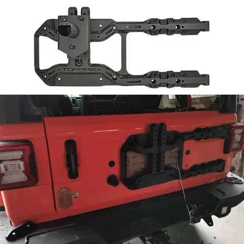 SXMA JL1347 Spare Tire Rack Support Tire Bracket Spare Wheel Carrier for Jeep Wrangler JL 2018+
