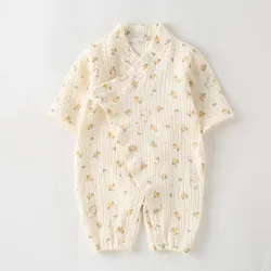 Baby Boys Girls Jumpsuit Clothes Newborn Muslin Cotton Long Sleeve Romper 0-2 Years