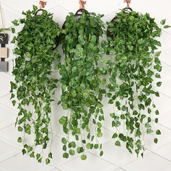 90 cm Pianta artificiale Creeper Verde Appeso a parete Vite Decorazione del giardino di casa Rattan Festa di nozze Fai da te Ghirlanda finta Foglie di edera