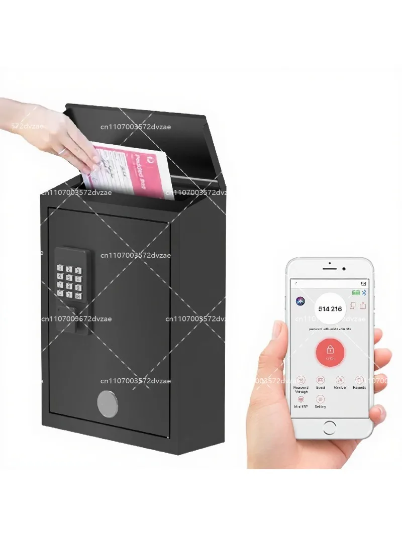 Smart Digital Lock Wall Mounted Mailbox for Home Residential Use Secure Letter Box