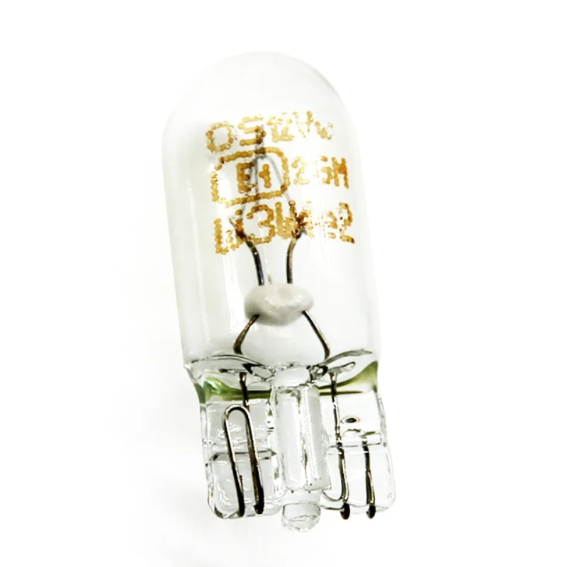 Osram Original Car Interior Light 2825 T10 W5W 12V 5W W2.1x9.5d Standard Turn Signal Yellow Car Halogen Bulb