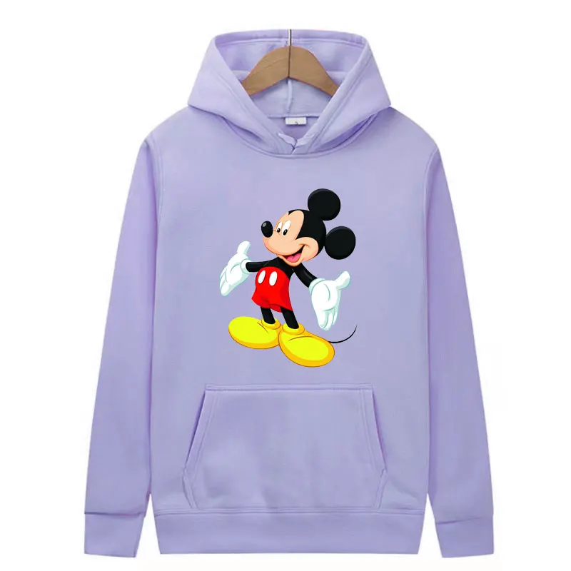 Sudadera con capucha de Mickey Mouse para hombre y mujer, suéter informal de gran tamaño con dibujos animados de Anime, ropa de otoño e invierno, 2024