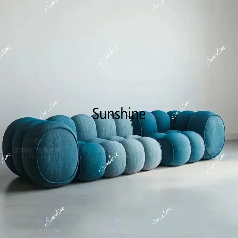 Nordic Living Room Sofas White Puff Floor  Accent Bubble Couch Salon Luxury Hotel Sofa Wohnzimmer Furniture Hom
