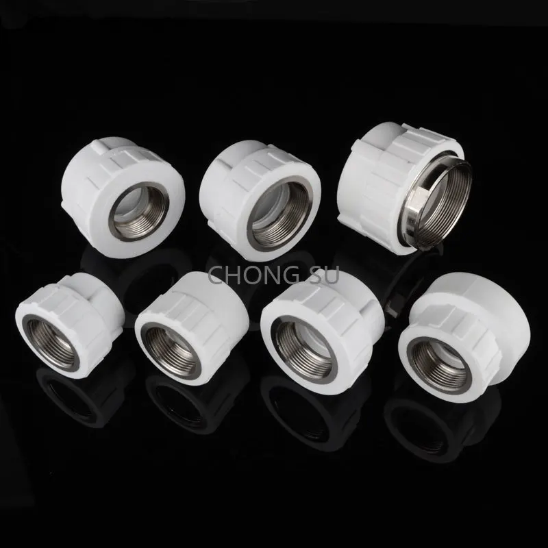 20/25/32/40/50/63/75 PPR الاتحاد موصل مستقيم إلى أنثى الموضوع 1/2 "3/4" 1 "1.2" 1.5 "2" 2.5 "النحاس تقليل وصلة أنابيب مشتركة #2