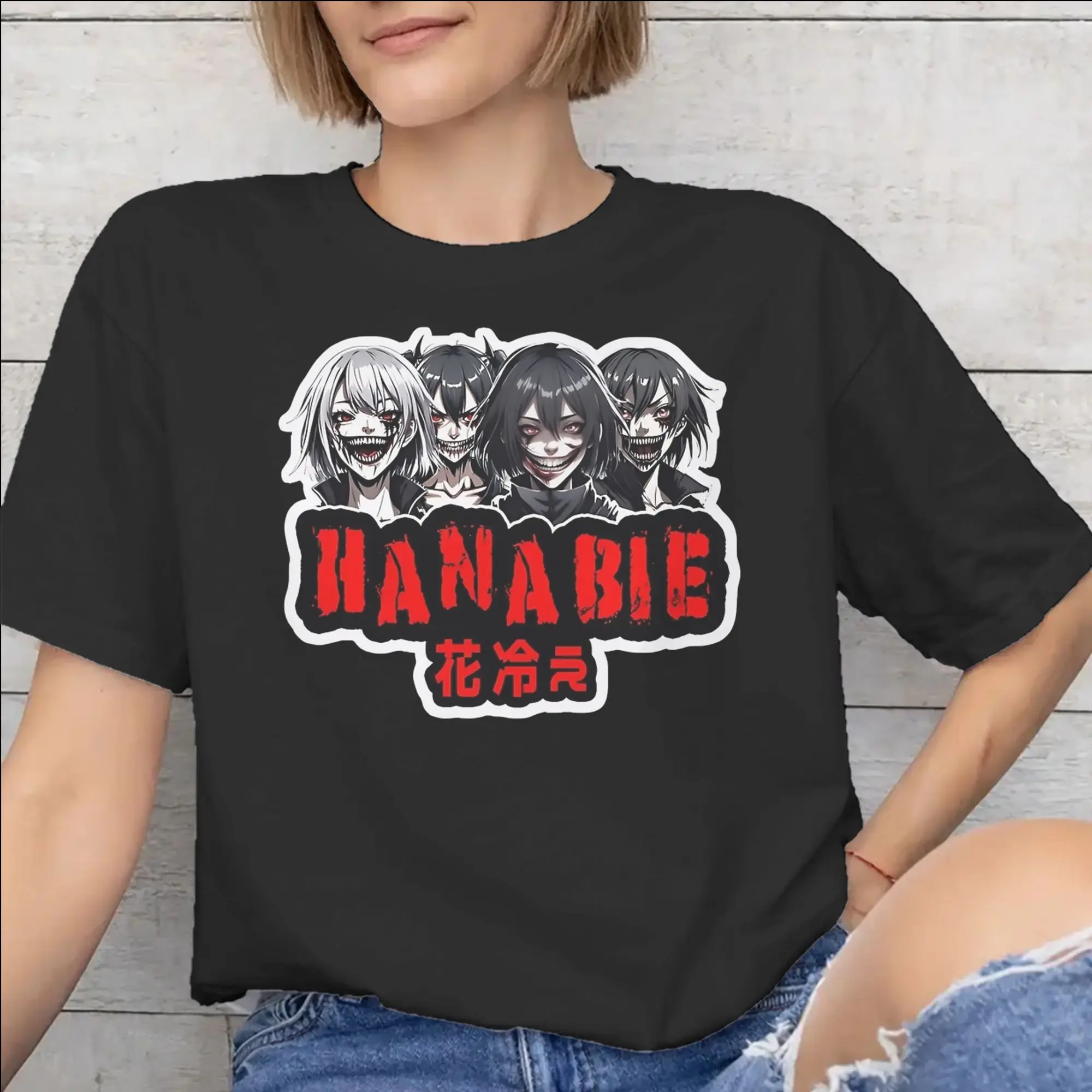 Mens Womens Hanabie Band  T Shirt 100% Cotton Printed Tee Shirts  Clothing Outfits