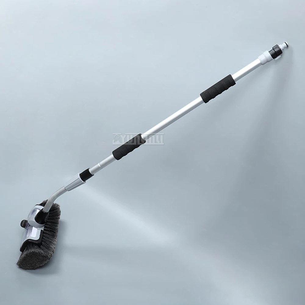 Щетка для мойки автомобиля 1,5 м с длинной ручкой, изогнутый стержень, щетка для мытья автомобиля, щетка для швабры, инструменты для протирания автомобиля