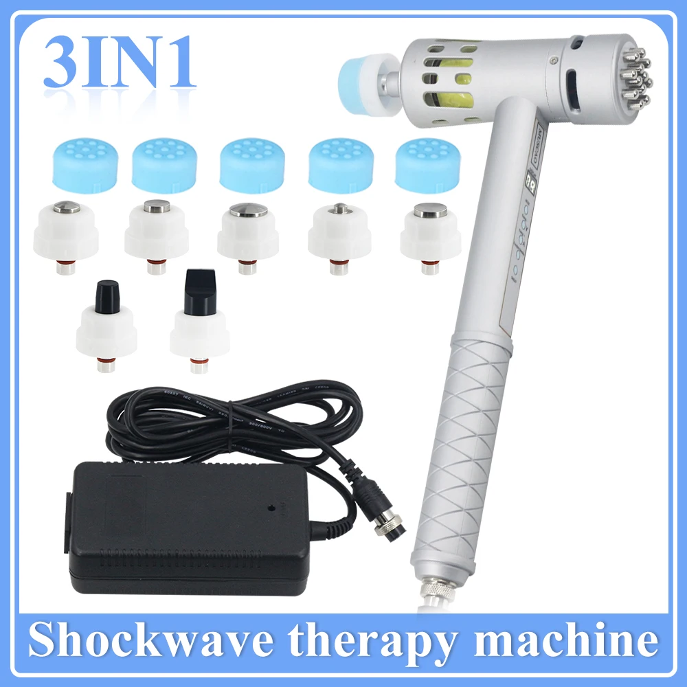 Shockwave Therapy Machine 11 Heads ED Treatment 3 in 1 Shock Wave Device Pain Relief Muscle Relaxation Massager