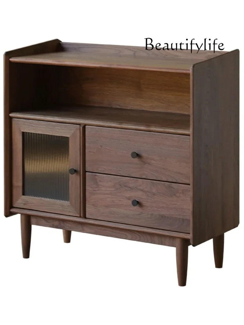 

Nordic solid wood multi-functional dining side cabinet, living room home tea cabinet, modern simple storage locker