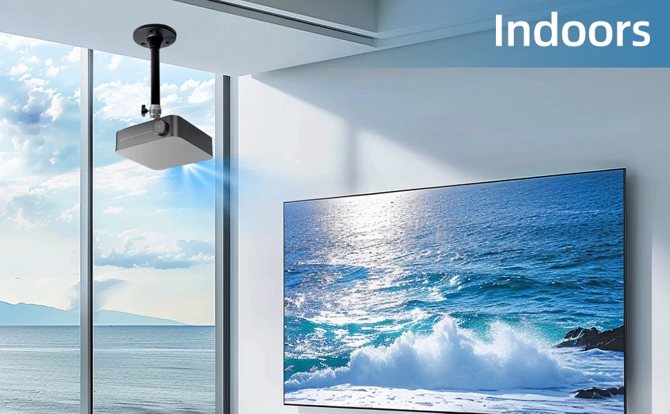 360 Rotatable Aluminum Ceiling Wall Mount Bracket For HY300 HY320 Portable Projector Beamer Holder Adjustable Angle