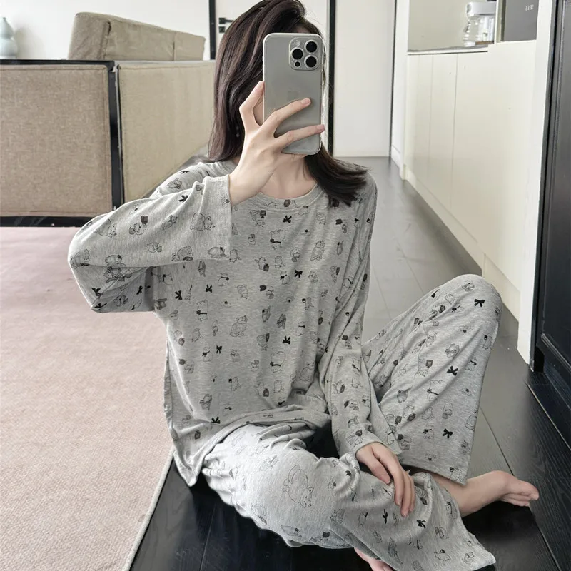 

Pajama Sets Embroidered Wedding Women Heavyweight Homeclothes Style Long Sleeve Button Full Length Pants Warm Thick Thermal 2026