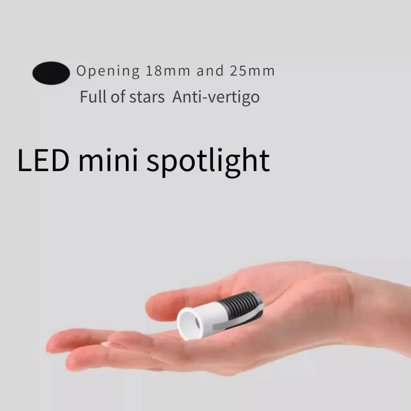 LED Spotlight 3W Recessed Mini LED Spot Light Opening 18mm 25mm Small Ceiling Downlight Wall Spots Light For Showcase Cabinet