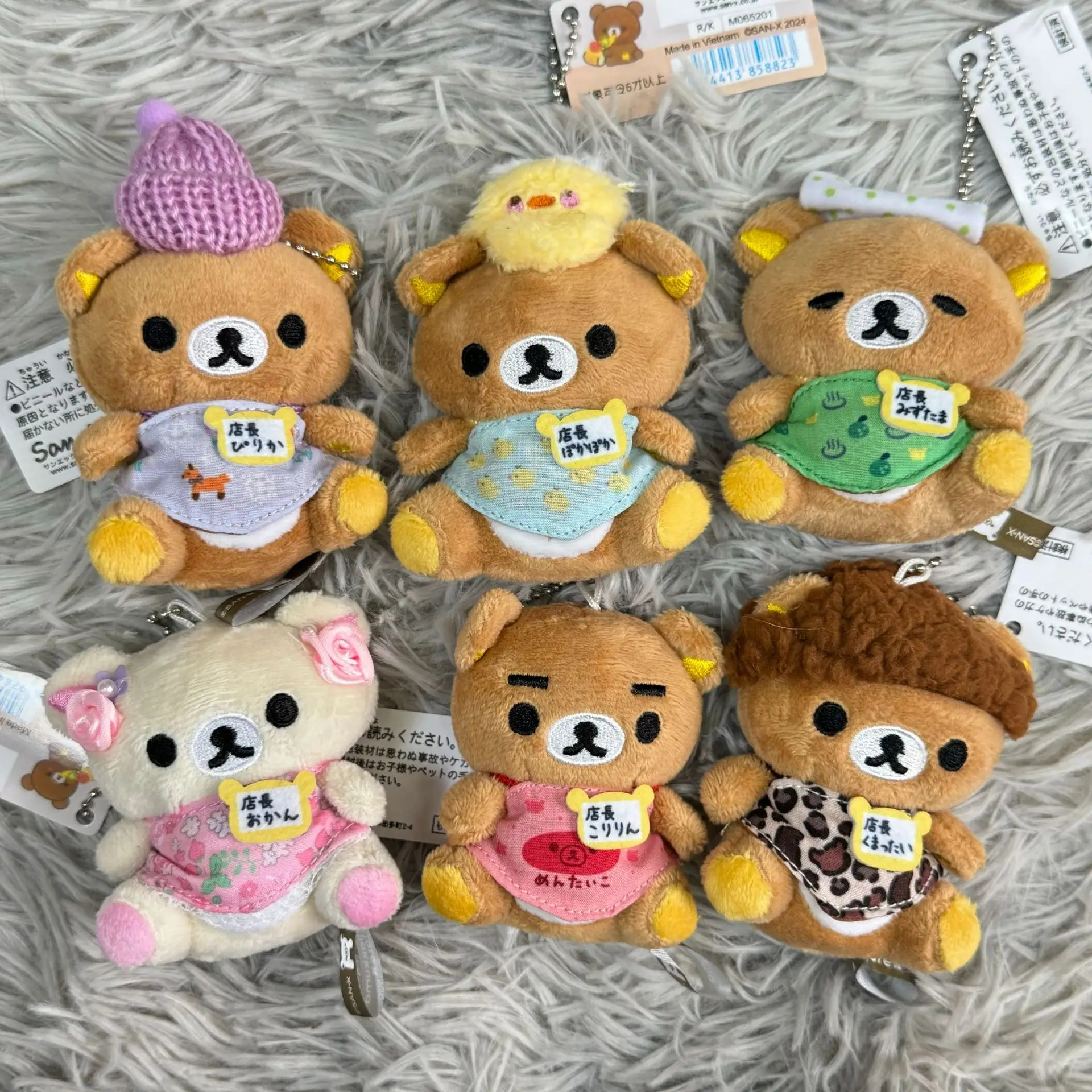 

10 см Rilakkuma плюшевый кулон игрушки брелок милый бурый медведь аксессуары Kawaii сумка кулон детский подарок на Рождество и день рождения