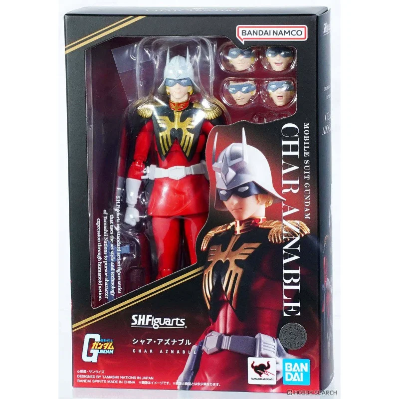 

In Stock Bandai SHF Mobile Suit Gundam Char Aznable Action Figure Model Collectible Gift