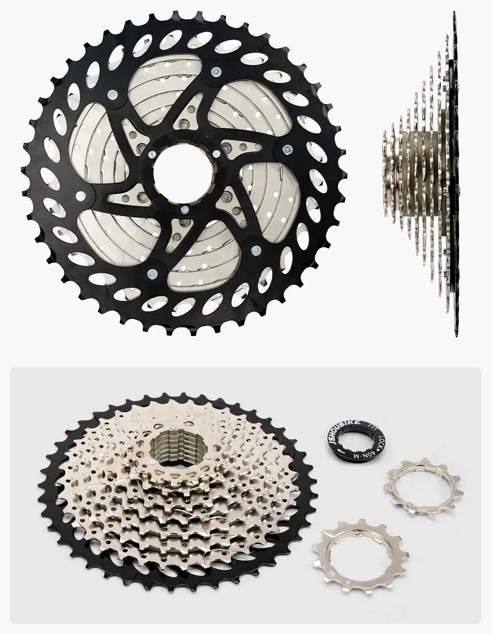 JSHOUBIKE MTB Fahrradkassette 10-Gang Freilauf 32T/36T/40T/42T/46T/50T Kraftsparend/Leichtgewichtig Für SHIMANO/SRAM – Detail 15
