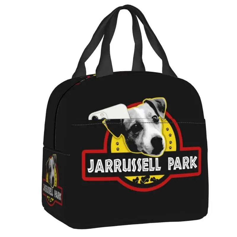 

Jarrussell Park Jack Russell Terrier Dog Thermal Insulated Lunch Bags Animal Resuable Lunch Tote for Work Storage Food Box