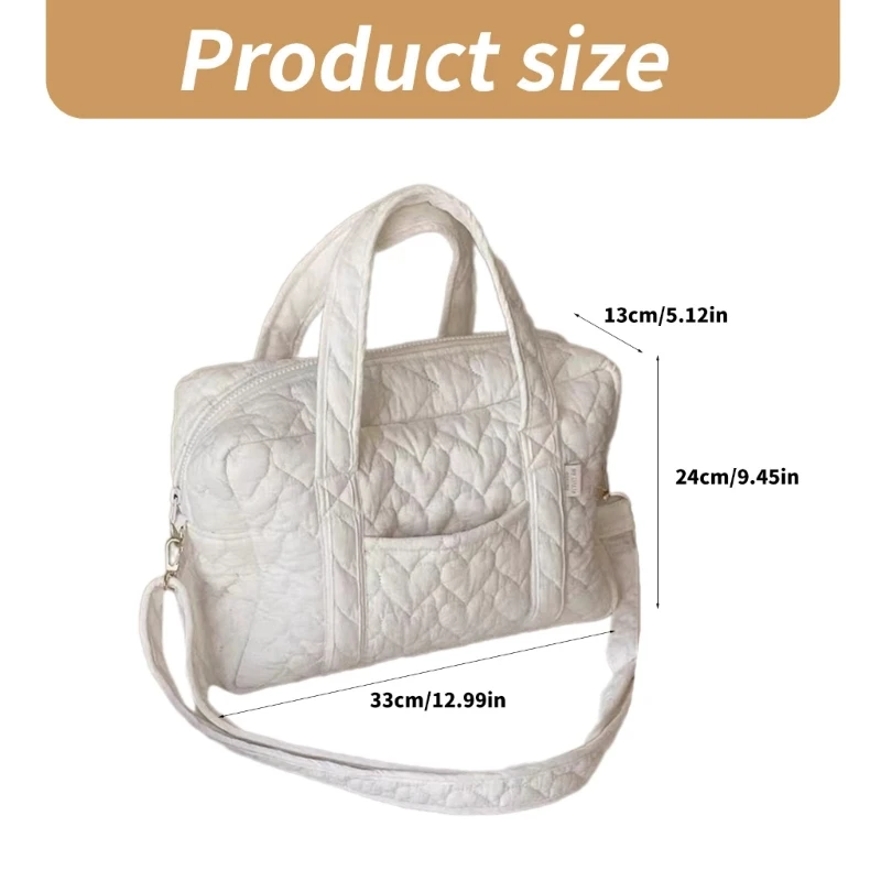 Mom Bag Solid Color Handbag Lightweight Travel Shoulder Bags Crossbody Bag for Women Large Capacity Bag Soft Diaper Bag