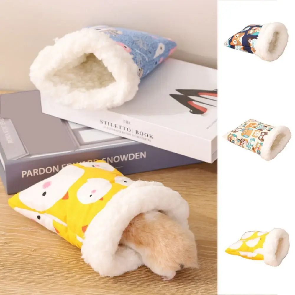 Cute Pocket Hamster Cotton Nest Chicken/Owl Pocket Shape Pocket Pet Carriers Bag Fleece/Canvas Warm Warm Hamster Bed