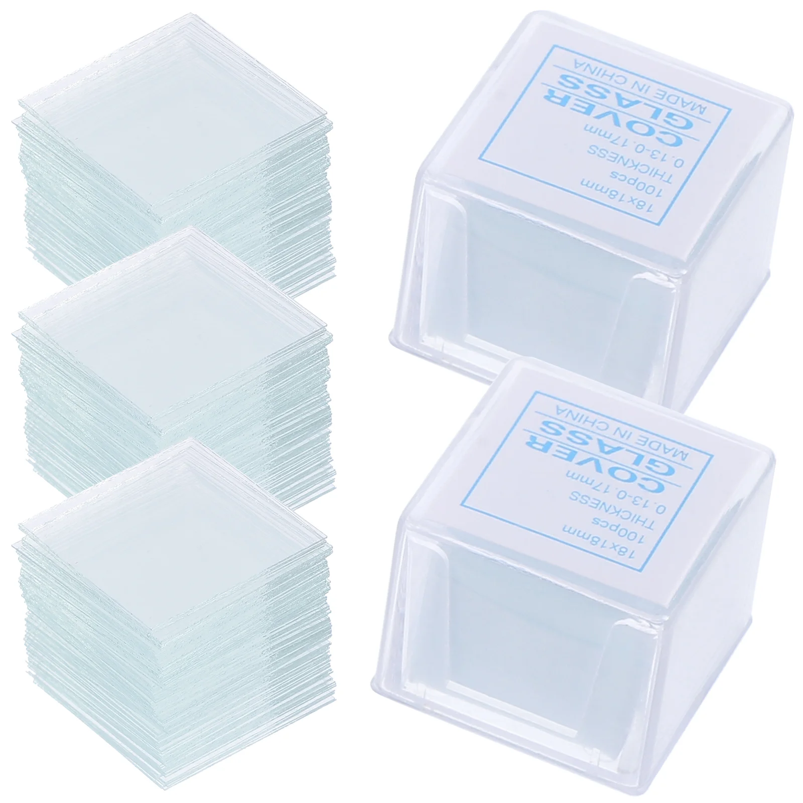 

500 Pcs Microscope Slide Pre-cleaned Cover Slips Slides Blank and Specimen Labs Glass Clear Square Glasses