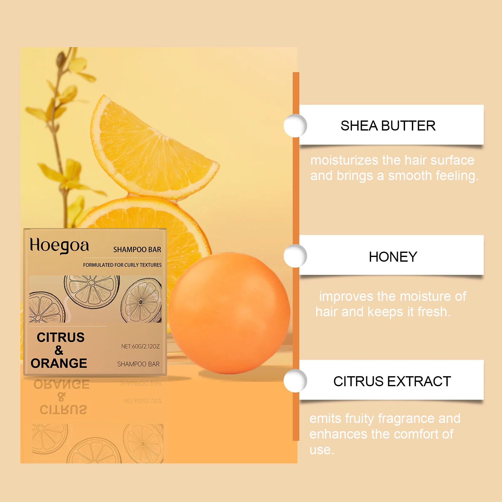 Citrus Orange Hair Shampoo Bar - đánh giá và giá Hair Care Orange