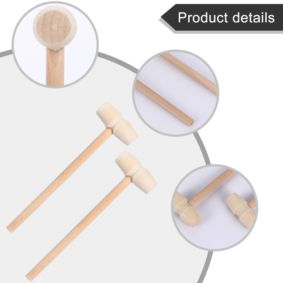 

25 Pcs Small Hammer Educational Toy for Kids Wooden Beat Hammers Mini Mallet Inflatable Manipulation