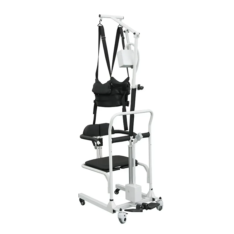 Disabled Paralyzed Patient Home Care Electric Lifting Transfer Toilet Chair With Wheels