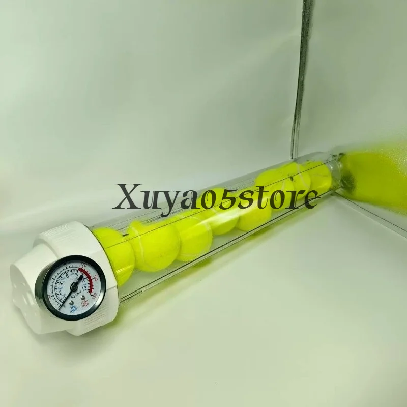 Tennis Ball Pressure Maintenance Tank With Pressure Gauge, Durable Plastic Air Pressurizer For Tennis Balls