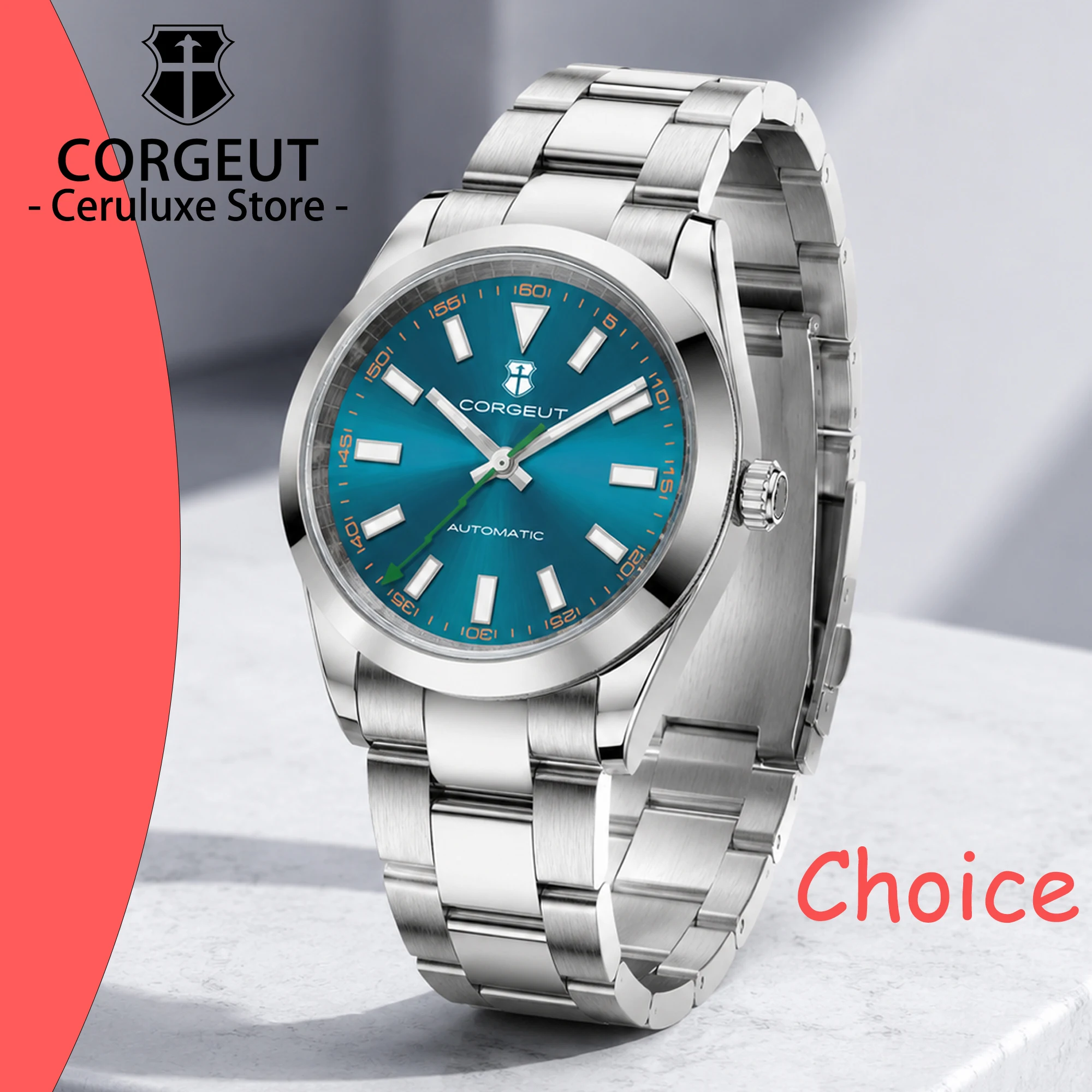 CORGEUT 2026 36/39mm Men's Mechanical Watches Automatic Watches Men Luxury Sapphire crystal NH35 Stainless steel Wristwatch